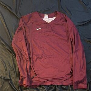 Nike Burgundy Long-Sleeve pull over